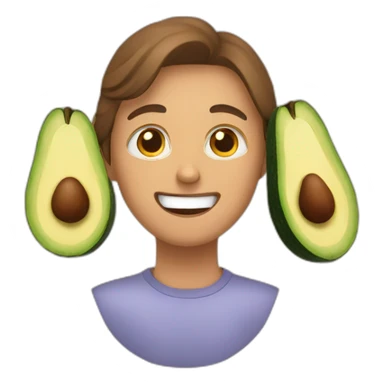 stars and avocados sticker