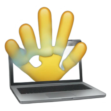 laptop-screen--give-me-five sticker
