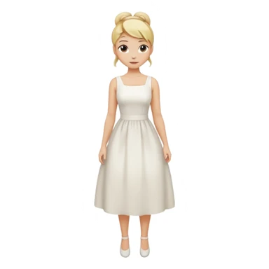  Dominatrix blonde hair in bun full body sticker