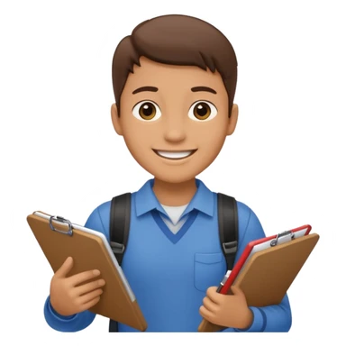 Student Leader + clipboard, Tour Group. sticker