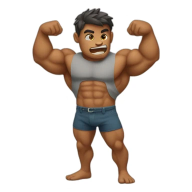 Muscular hink sticker
