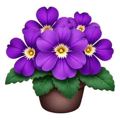 african violet flower sticker