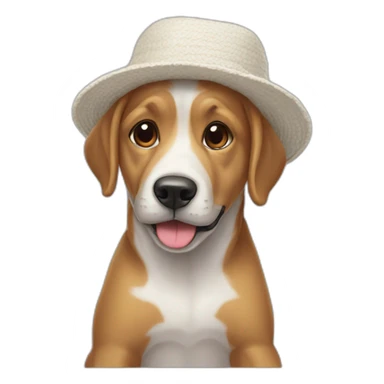 Chien avec un bonnet de bain sticker