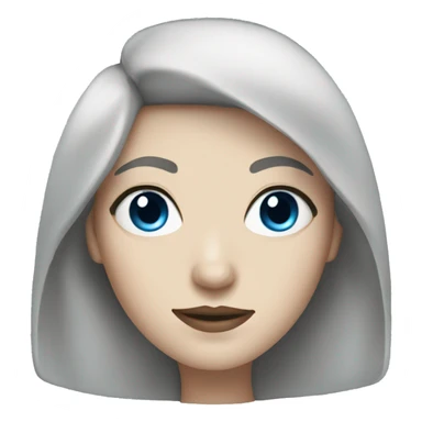 White woman with black hair and blue eyes  sticker