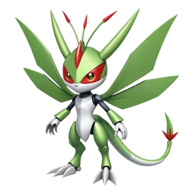 Cute Cool Edgy Shiny Ethereal Legendary Kartana-Digimon-Scizor-hybrid full body sticker