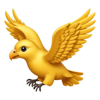 Calvo con alas volando sticker