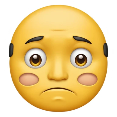 A frown face emoji with a triple chin  sticker