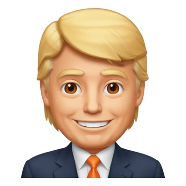 A Telegram emoji style of trump sticker