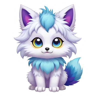Kawaii bright fantasy ethereal anthro fursona Fakemon  sticker