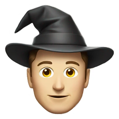 elon musk with wizard hat sticker
