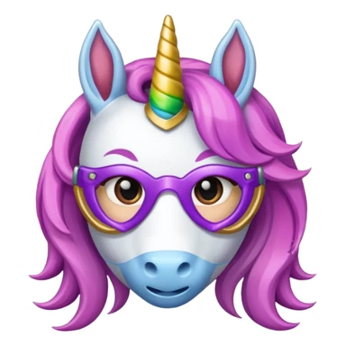 unicorn face mask scout girl sticker