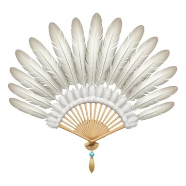 A dovetail consisting of white feathers that spread out in a fan shape. Without the dove. sticker
