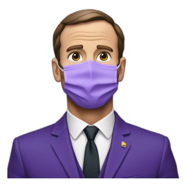 macron sur le dos d'une tortu violette sticker