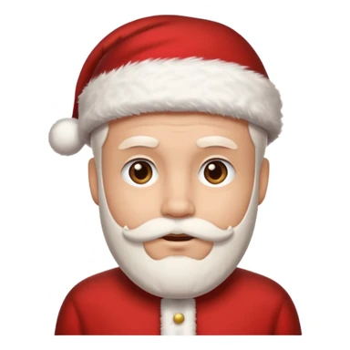 man with santa cap no beard clean shaved  sticker