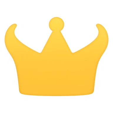 Apply a gold gradient to the crown, keeping the lineal color icon style with no background. sticker