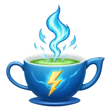 Energy tea, lightning sticker
