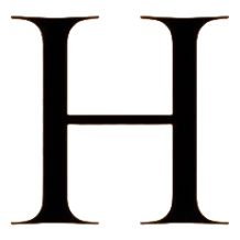 Elegant HRC monogram logo for a luxury fashion brand sticker