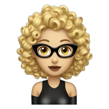 curly-blonde-woman-latex-black-catsuit sticker