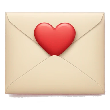 envelope with heart stamp sticker