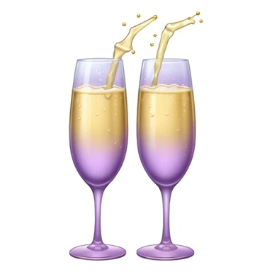 Champagne toast lilac style sticker