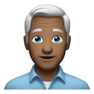 50 years with blue eyes and  gray hair man no mustache sticker