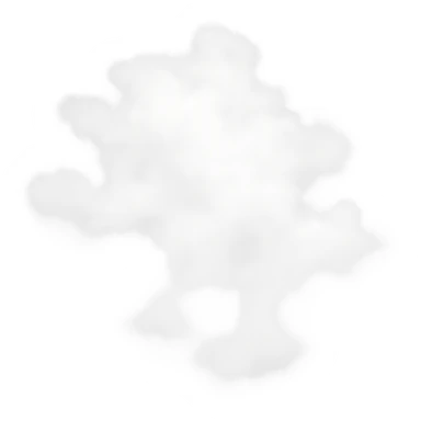 a cloudy, foggy mist, pure white, soft and ethereal, floating gently sticker