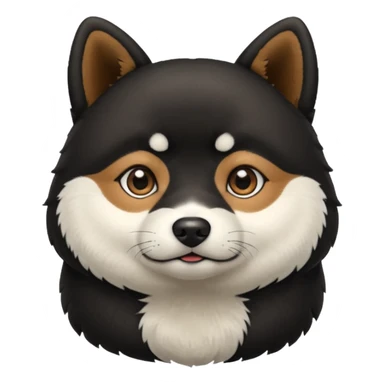 a black shiba inu sticker