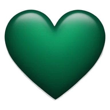 Dark green hearr  sticker