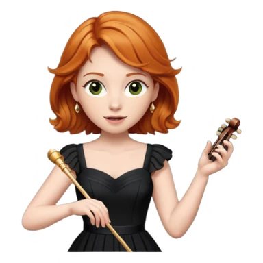 Ginger haired female conducting music sticker