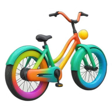 funky fun colorful bike sticker