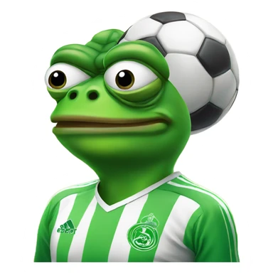 Pepe frog wearing soccer jersey  sticker