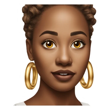 chunky gold hoop earrings sticker