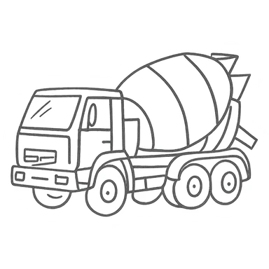 concrete mixer truck based on Kamaz sticker