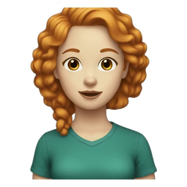 ginger-girl-with-brown-eyes-wearing-teal-with-her-black-labrador sticker