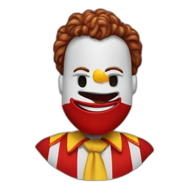 Ronald Mcdonald clubbing sticker