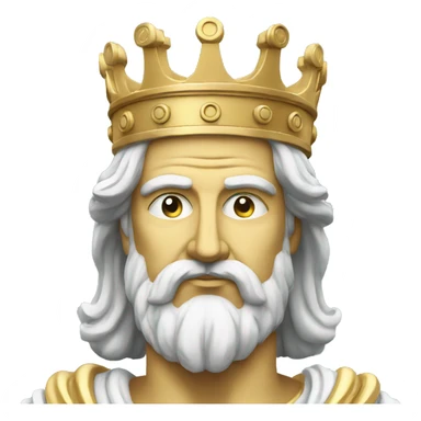 GREEK king STATUE with crown  sticker