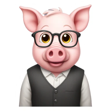 nerd pig sticker