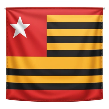 Creat an flag win red and black colour sticker