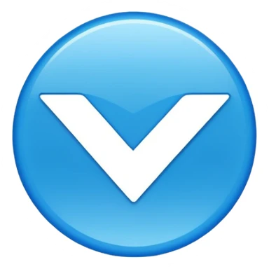 Blue check mark circle sticker