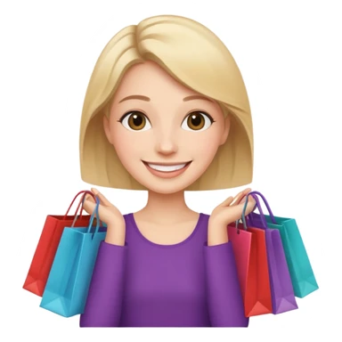 Personal shopper with too much shopping bags sticker