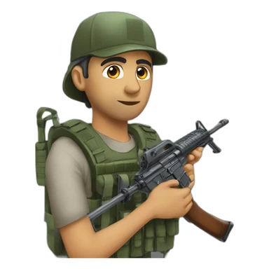 Zemmour avec une M16 sticker