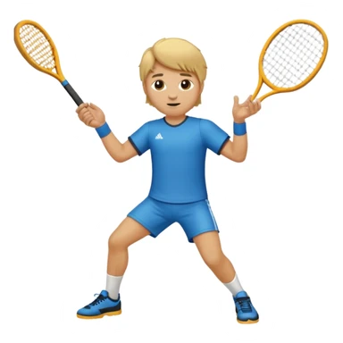 Chico  rubio bajo el sol jugando padel  sticker