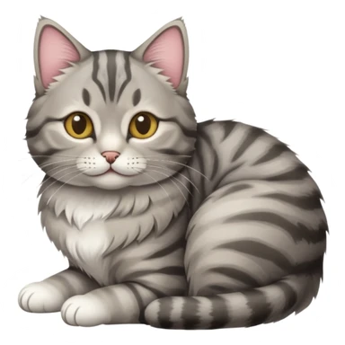 cat loafing with paws tucked under sticker