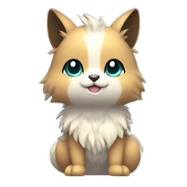  High quality detailed Cute Cool Kawaii stylish Pretty Chibi Fur-Sona Shiny Colorful Sparkly Fakemon Full Body sticker