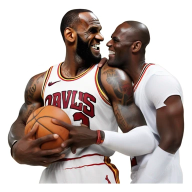 lebron james farting on Michael jordan sticker