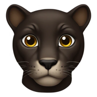 The panther is dark brown in color sticker