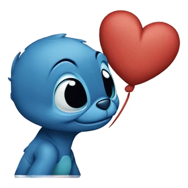 Stich dando un beso sticker