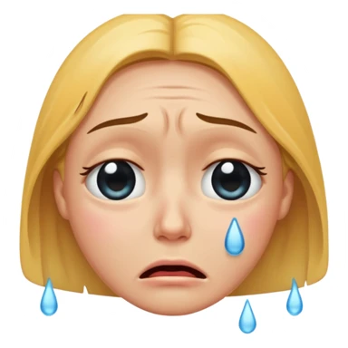 crying face emoji, expressive and clear sticker