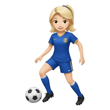beautiful girl playing soccer sticker