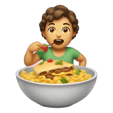 Gorda comiendo sticker